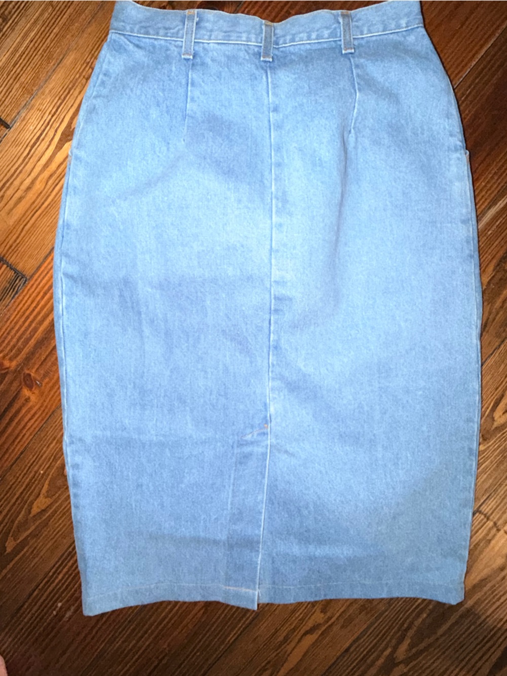 Vintage Light Blue Denim Pencil Skirt size 10 - Picture 2 of 3